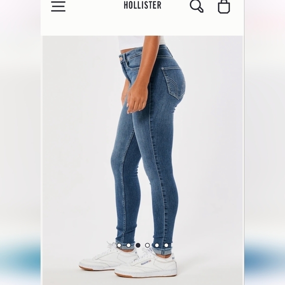 Hollister High-Rise Dark Wash Skinny Jeans Size W26 L32 - Picture 4 of 13